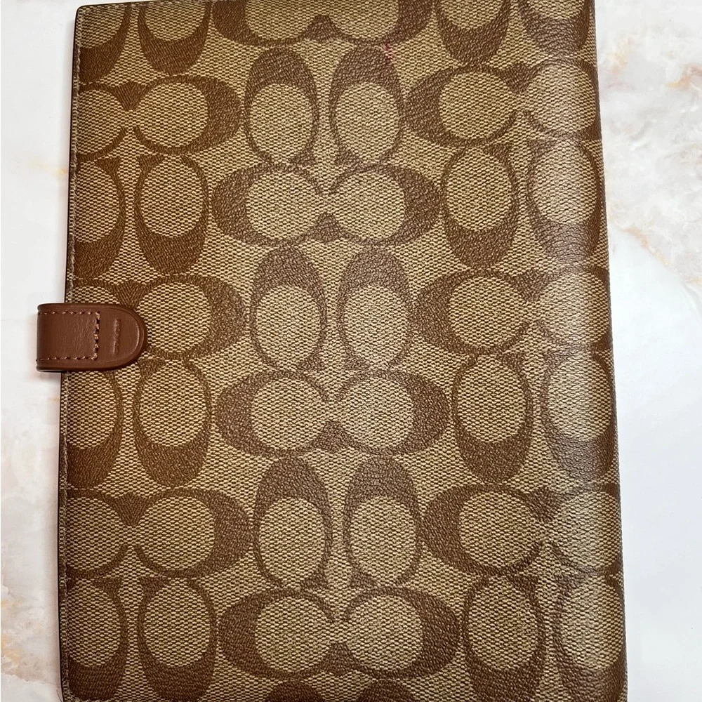 COACH NOTEBOOK In Brown Signature Canvas - Picture 2 of 6